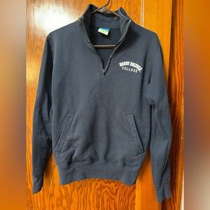Mount Holyoke College Navy Quarter Zip Sweatshirt